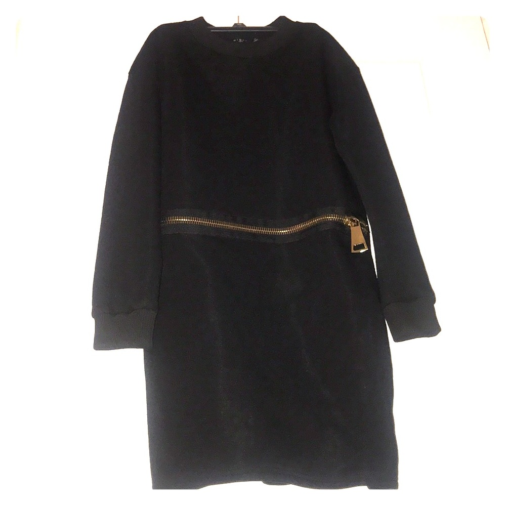 Sweatshirt Zipper Dress